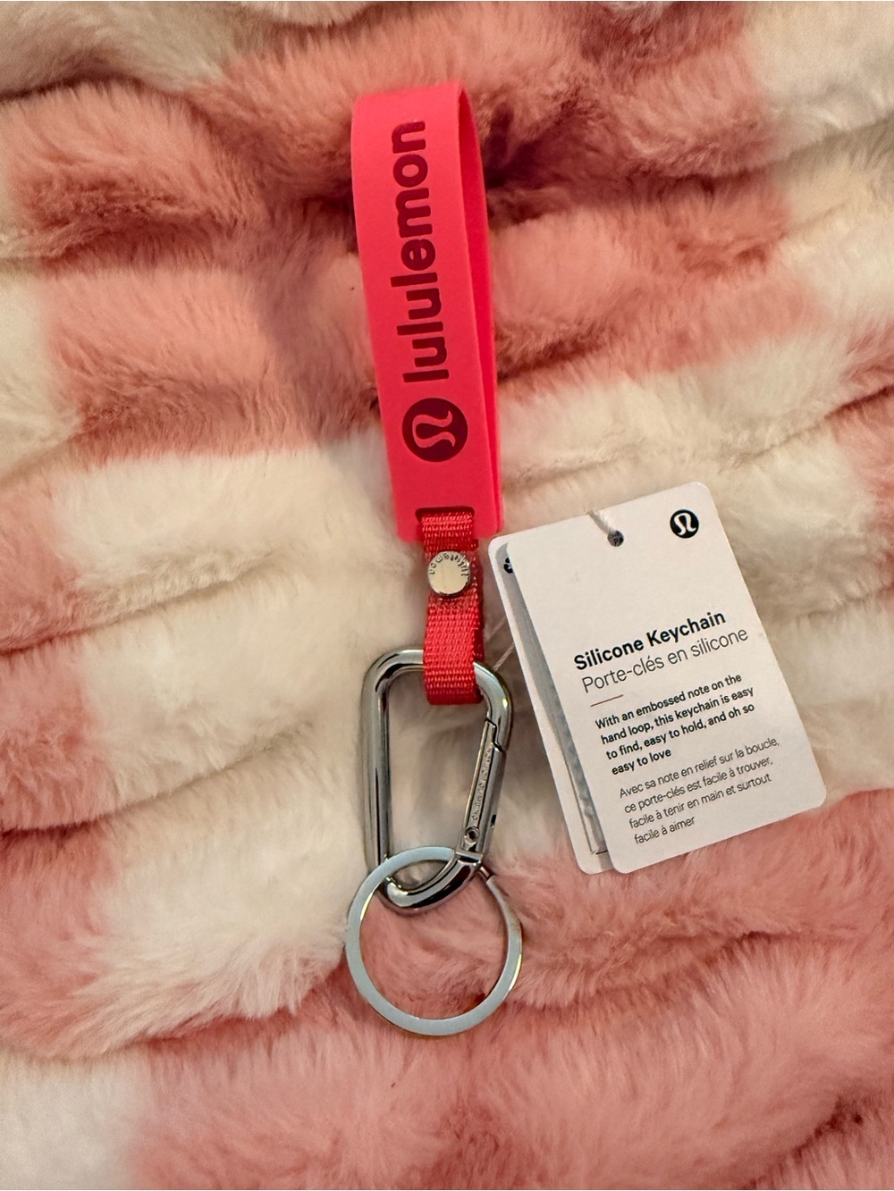 lululemon athletica Silicone Keychain Wrist Strap - Pink